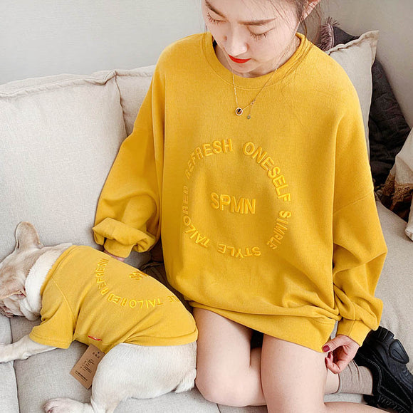 Winter  Family Parent-Child Matching Clothes For Dog Pet Cat Bulldog Dog Coat Jacket Hoodie Shirt For Women Dog Costume Outfits