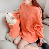 Winter  Family Parent-Child Matching Clothes For Dog Pet Cat Bulldog Dog Coat Jacket Hoodie Shirt For Women Dog Costume Outfits