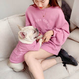 Winter  Family Parent-Child Matching Clothes For Dog Pet Cat Bulldog Dog Coat Jacket Hoodie Shirt For Women Dog Costume Outfits