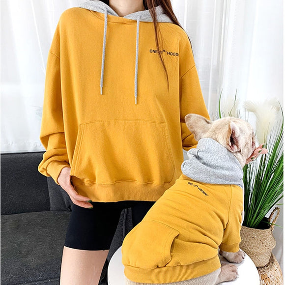 HSWLL spring and autumn Korean version of the pet family fitted Teddy two-legged clothes dog cat French Bulldog sweater