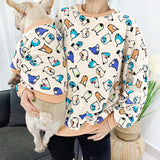 Cute Dog head Winter Fleece Family Clothes For Dog Parent-Child Outfit Small Medium Dog Coat Jacket Bulldog Pet Cat Pajamas