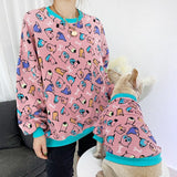 Cute Dog head Winter Fleece Family Clothes For Dog Parent-Child Outfit Small Medium Dog Coat Jacket Bulldog Pet Cat Pajamas