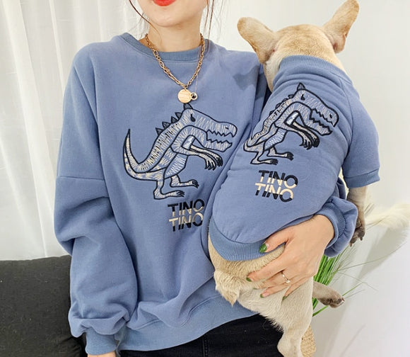 Family clothing for pet and owner dog hoodies parent-pet outfit French Bulldog attire dinogs cat autumn spring dogs clothes