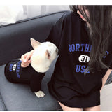 100% Cotton Family Dog Jumpsuit Pajamas Clothes For Small And Big Lovely