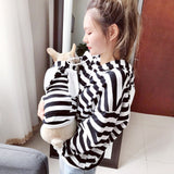 Family Clothes For Dog Parent-Child Outfit Small Medium Dog Coat Jacket Bulldog Pet Cat Pajamas Shirt Hoodie Strip Winter Fleece