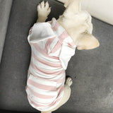 Family Clothes For Dog Parent-Child Outfit Small Medium Dog Coat Jacket Bulldog Pet Cat Pajamas Shirt Hoodie Strip Winter Fleece