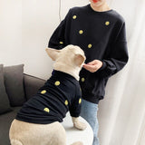 Smile Face Family Matching Outfits Clothes For Dog Small Medium Dog Bulldog Coat Jacket Spring Dog Women Hoodie Shirt Pajamas