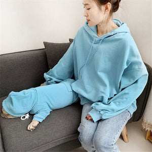 New2019 warm Pet Matching Hoodie Spring Dog Clothes For French Bulldog Solid Dog Coat Warm Family Clothes For Dogs Puppy Costume