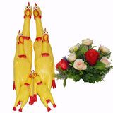 Funny Cartoon Rubber Screaming Chicken Big Dog Puppy Interactive Chewing Dog Toy Cleaning Teeth Dog Excited Pet Squeaker Toys
