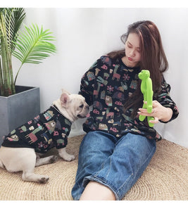 Fleece Family Clothes For Dog Parent-Child Matching Outfit Small Medium Dog Coat Jacket For Bulldog Pet Cat Pajamas Hoodie Shirt