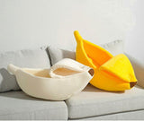 Banana Cat Pet Bed Dog Bed House Mat Durable Cozy Cute Cushion Basket Soft Warm Funny Portable Puppy Kitten mats Cat Kawaii Beds