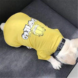 For Dog Pet Cartoon Summer Small Medium Dog Pet Cat Clothes Shirt Pajamas Women Shirt Dress Family Parent-Child Clothes Outfits