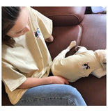Fashion Parent-child Small Dog T-shirt Pet Clothes Classic Stripe Teddy Vest Matching Family Pet Adult Clothes Dog Clothes