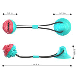 Molar Bite Interactive Dog Toy with Durable Rope and Suction Cup for Pulling/Chewing/Teeth Cleaning Self Playing Tog for Dogs