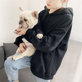 New2019 warm Pet Matching Hoodie Spring Dog Clothes For French Bulldog Solid Dog Coat Warm Family Clothes For Dogs Puppy Costume