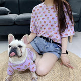 2020 Hot Selling Pet Costume Puppies Kittens Nice Look Family Matching Clothes Velvet Parent-Child With Cat Dog Cartoon Clothing