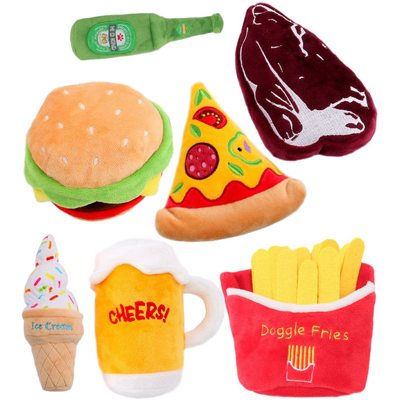 1PCS Cute Pet Plush Toy Creative Beer Bottle Cup Pet Squeaky Toy Pet Bite Toy Dog Bite Toy Simulation Funny Toy for Pet