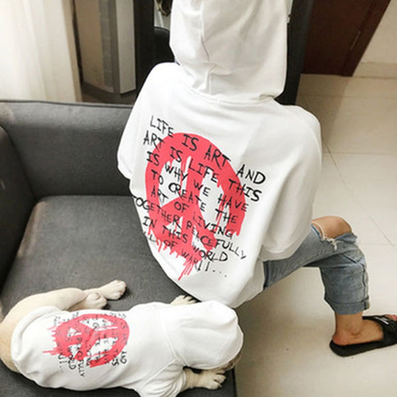 Winter Warm Fleece Family Clothes For Dog Parent-Child Outfit Costume Small Medium Dog Coat Jacket Shirt Pet Cat Pajamas Hoodie
