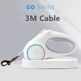 2021 Houndsy Pet Leash Dog Traction Rope Flexible Ring Shape 3m / 4.5m with Rechargeable LED Night Light