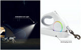 2021 Houndsy Pet Leash Dog Traction Rope Flexible Ring Shape 3m / 4.5m with Rechargeable LED Night Light