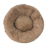Round Long Plush Dog Beds for Large Dogs Pet Products Cushion Super Soft Fluffy Comfortable Cat Mat Supplies Accessories