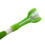 Pet Toothbrush Toothpaste Kit Three Sided Dog Brush Addition Bad Breath Tartar Teeth Care Dog Cat Cleaning Mouth Dog toothbrush