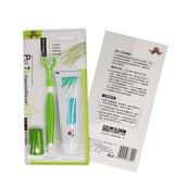 Pet Toothbrush Toothpaste Kit Three Sided Dog Brush Addition Bad Breath Tartar Teeth Care Dog Cat Cleaning Mouth Dog toothbrush