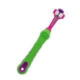 Pet Toothbrush Toothpaste Kit Three Sided Dog Brush Addition Bad Breath Tartar Teeth Care Dog Cat Cleaning Mouth Dog toothbrush
