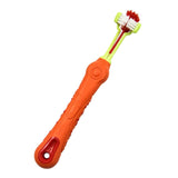 Pet Toothbrush Toothpaste Kit Three Sided Dog Brush Addition Bad Breath Tartar Teeth Care Dog Cat Cleaning Mouth Dog toothbrush