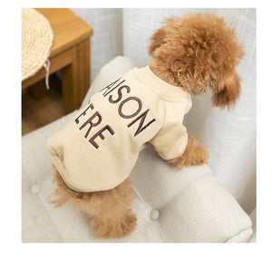 Family Clothes For Dog Letter Flecce Small Big Large Dog Clothes Coat Jacket Dog Hoodie Shirt Adult Hoodie Dog Pajamas clothing