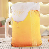 Drop shipping Simulation Food Shape Plush Pillow Creative Cake Coffee Beer Plush Toys Stuffed Cushion Home Decor Gifts for Kids
