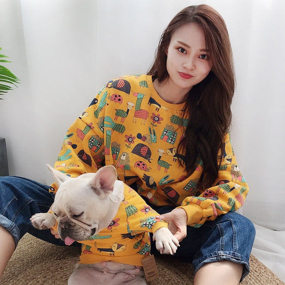 Fleece Family Clothes For Dog Parent-Child Matching Outfit Small Medium Dog Coat Jacket For Bulldog Pet Cat Pajamas Hoodie Shirt