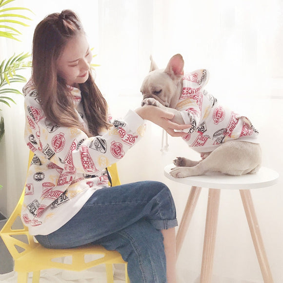 Winter Warm Fleece Family Clothes For Dog Parent-Child Outfit Costume Small Medium Dog Coat Jacket Shirt Pet Cat Pajamas Hoodie