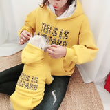 Leopard Fleece Family Clothes For Dog Parent-Child Outfit Small Large Dog Fleece Coat Jacket Bulldog Pet Cat Pajamas Hoodi Shirt